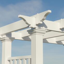 Vita Classic 4.83-ft W x 7.21-ft H Flat White PVC Garden Arbor