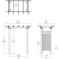 Vita Classic 4.83-ft W x 7.21-ft H Flat White PVC Garden Arbor
