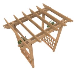 Vita Wood 5.29-ft W x 7.66-ft H Flat Cedar Cedar Garden Arbor