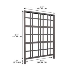Vita Urbana 60-in W x 84-in H Espresso Brown Vinyl Zen Garden Trellis For Climbing Plants For Cucumbers For Roses