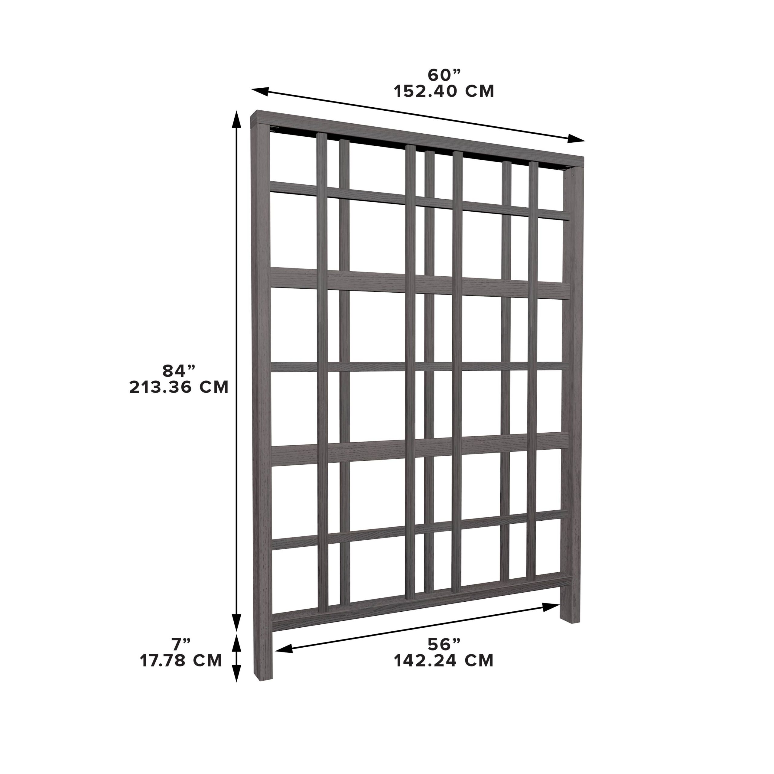 Vita Urbana 60-in W x 84-in H Espresso Brown Vinyl Zen Garden Trellis For Climbing Plants For Cucumbers For Roses