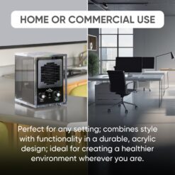 New Comfort Ozone Generator 5 -Speed Ionic Clear HEPA Air Purifier (Covers: 3000-sq ft )