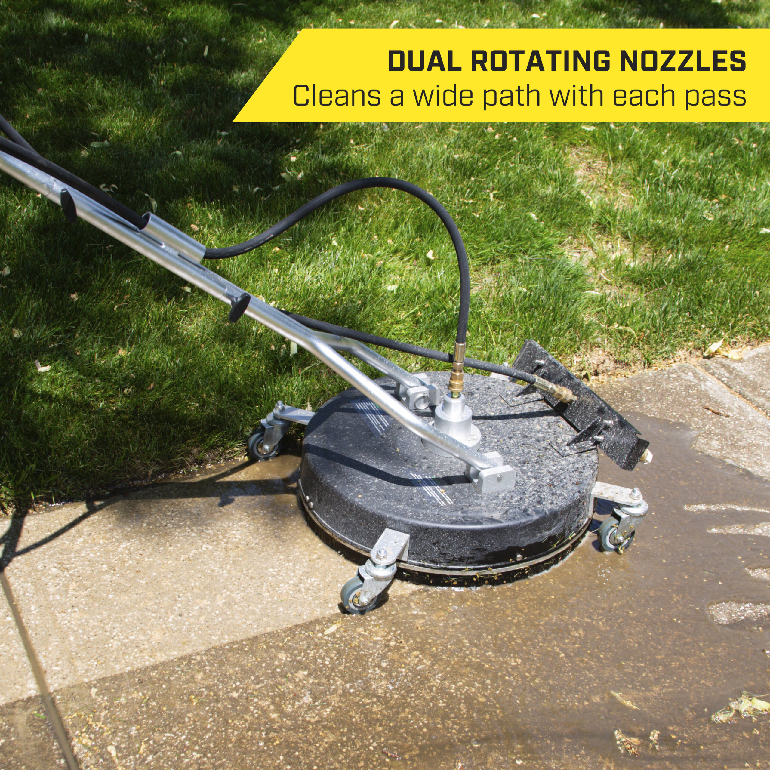 SurfaceMaxx Walk-behind with Water Broom 20-in up to 4500-PSI Rotating surface cleaner for Gas pressure washers