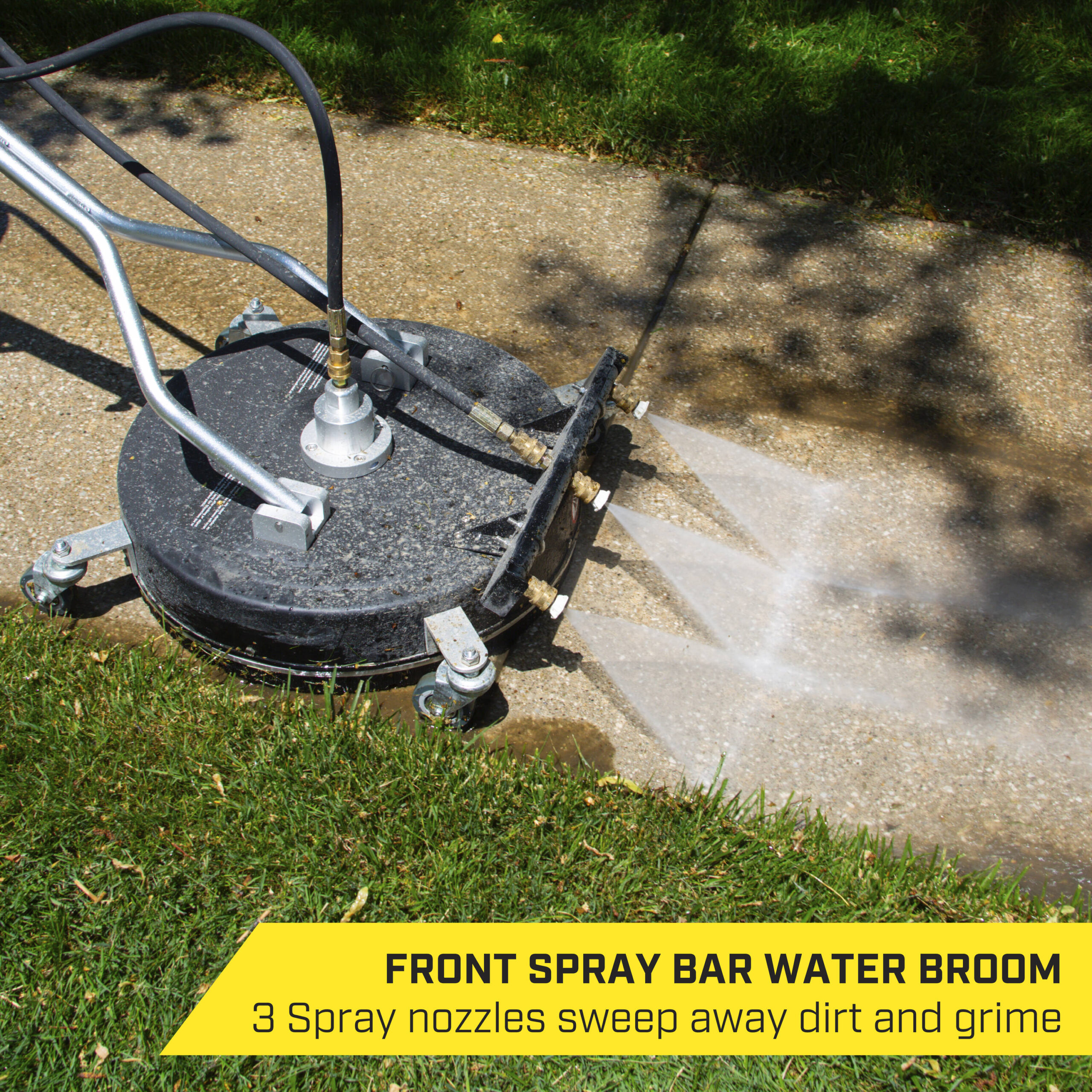 SurfaceMaxx Walk-behind with Water Broom 20-in up to 4500-PSI Rotating surface cleaner for Gas pressure washers