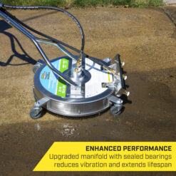 SurfaceMaxx Walk-Behind with Water Broom 21-in up to 4500-PSI Rotating surface cleaner for Gas pressure washers