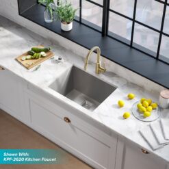 Kraus 18.5-in x 24-in 1 -Basin Stainless steel Undermount Laundry sink with Drain