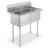 GRIDMANN NSF Stainless Steel 2 Compartment Prep Sink