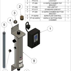 PurTest PT UV SERIES Single-stage 8-GPM Ultraviolet UV Well water Whole House Water Filtration System