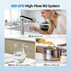 Mizudo Megaflo HOT Activated carbon Reverse Osmosis Filtration Under Sink Water Filtration System with stainless steel Faucet