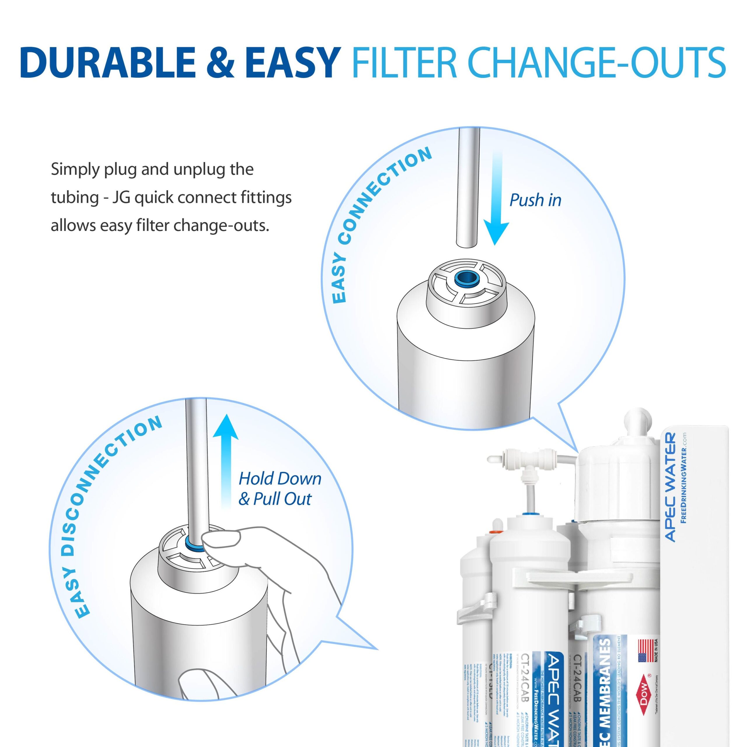 APEC Water Ultimate 4-stage Multi-method Under Sink Water Filtration System