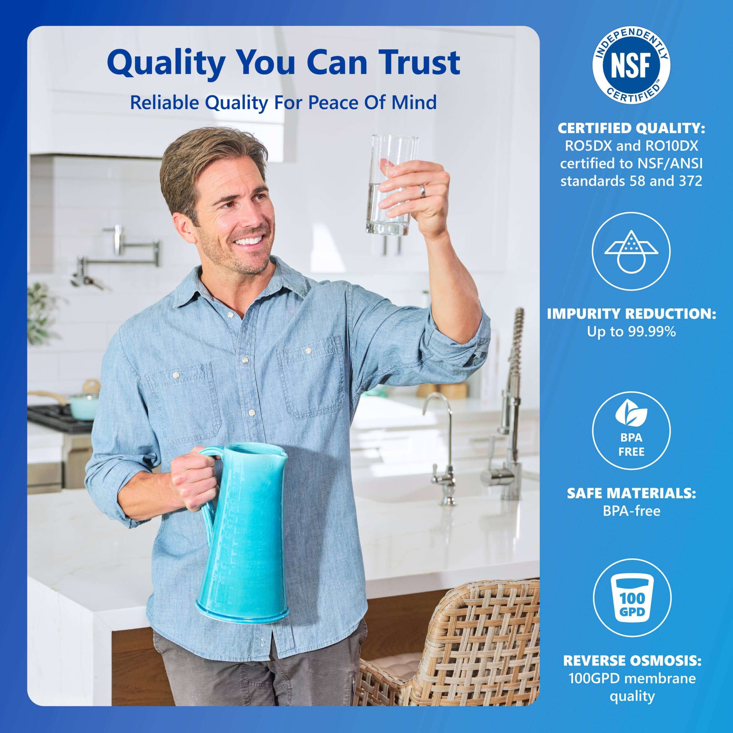 Express Water ROUV10D 6-stage Multi-method Under Sink Water Filtration System