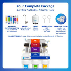 Express Water ROALKUV10MBN 7-stage Multi-method Under Sink Water Filtration System