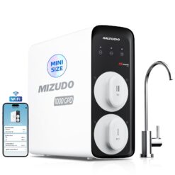 Mizudo Megaflo Mini 1000GPD Activated carbon Reverse Osmosis Filtration Under Sink Water Filtration System with stainless steel Faucet