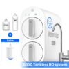 Waterdrop 7-stage G2P600 with PMT Composite/Activated carbon Reverse Osmosis Filtration Under Sink Water Filtration System with FCC Listed Stainless Steel faucet Faucet