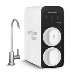 Mizudo Megaflo Mini 8-stage 1000 GPD Tankless RO Water Filter Carbon block Under Sink Reverse Osmosis Filtration System Under Sink Water Filtration System with Stainless Steel Faucet