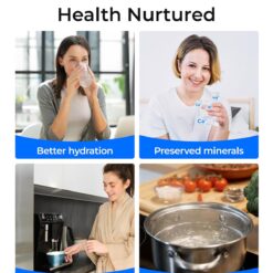 Waterdrop 8-stage G5P500A with RO Filter Composite/Activated carbon Reverse Osmosis Filtration Under Sink Water Filtration System with Alkaline Mineral Stainless Steel faucet Faucet