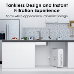Waterdrop 8-stage G3P600 with ALK35 Composite/Activated carbon Reverse Osmosis Filtration Under Sink Water Filtration System with LED Purifier Stainless Steel Smart faucet Faucet