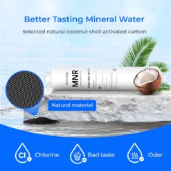 Waterdrop 7-stage G2P600 with MNR35 Filter Composite/Activated carbon Reverse Osmosis Filtration Under Sink Water Filtration System with FCC Listed Stainless Steel faucet Faucet