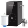 Waterdrop Tankless D6 with D6RF Filter Composite/Activated carbon Reverse Osmosis Filtration Under Sink Water Filtration System with LED Purifier Stainless Steel faucet Faucet