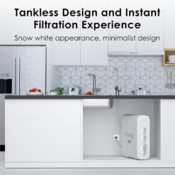 Waterdrop 8-stage G3P600 with PT Pitcher Composite/Activated carbon Reverse Osmosis Filtration Under Sink Water Filtration System with LED Purifier Stainless Steel Smart faucet Faucet