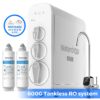 Waterdrop 8-stage G3P600 with CF Filter Composite/Activated carbon Reverse Osmosis Filtration Under Sink Water Filtration System with LED Purifier Stainless Steel Smart faucet Faucet