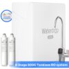 Waterdrop 9-stage X8 with F2-2 Filter Composite/Activated carbon Reverse Osmosis Filtration Under Sink Water Filtration System with LED Purifier Stainless Steel Smart faucet Faucet