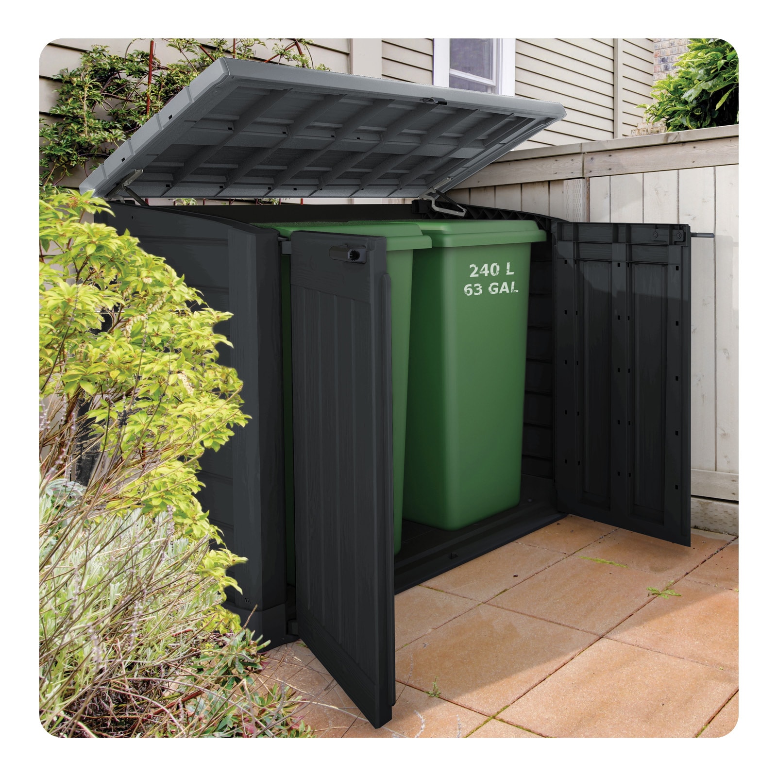 Keter 2.7-ft x 4.8-ft Store It Out Outdoor Black Plastic Resin Storage Shed