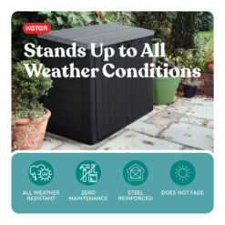 Keter 2.7-ft x 4.8-ft Store It Out Outdoor Black Plastic Resin Storage Shed