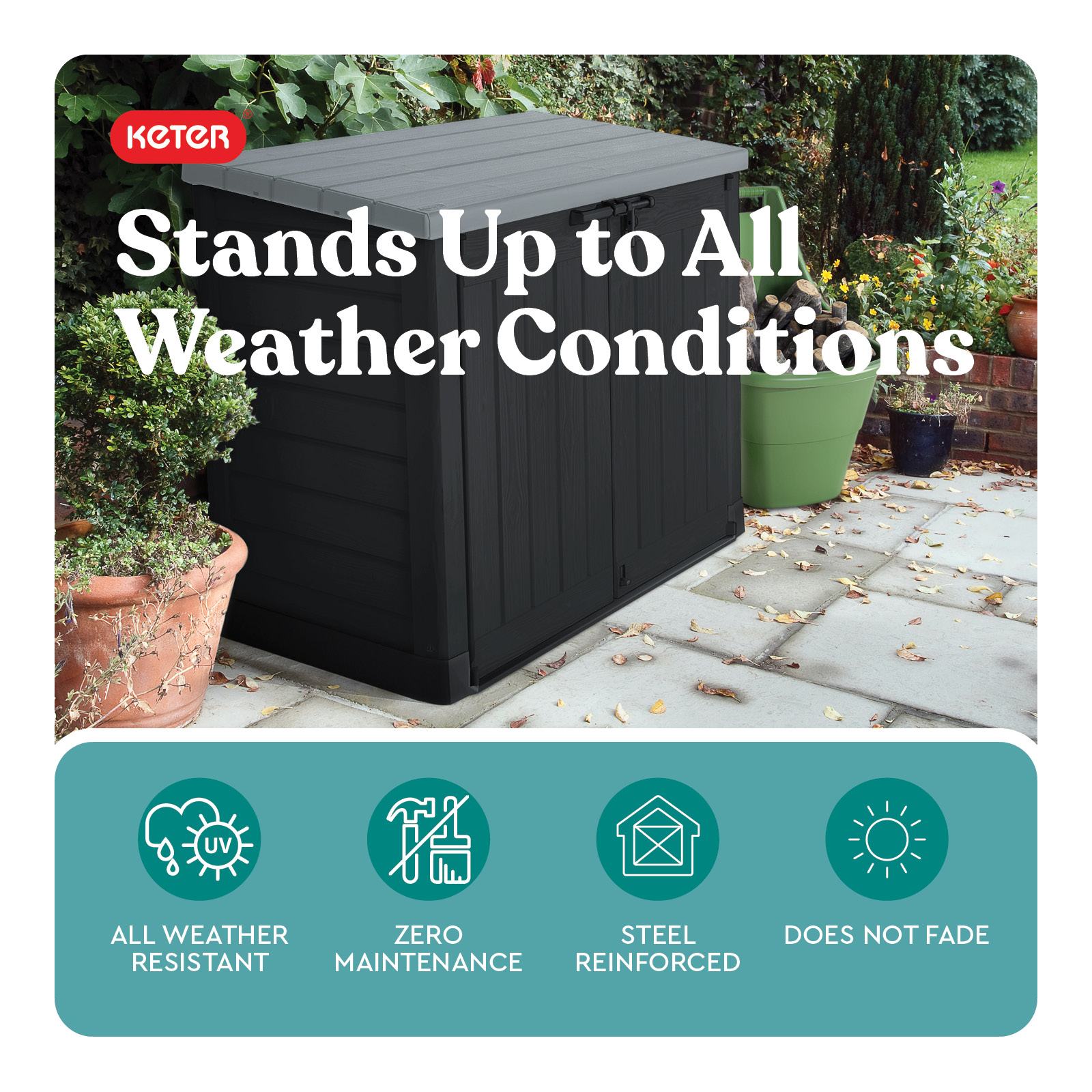 Keter 2.7-ft x 4.8-ft Store It Out Outdoor Black Plastic Resin Storage Shed