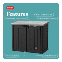 Keter 2.7-ft x 4.8-ft Store It Out Outdoor Black Plastic Resin Storage Shed