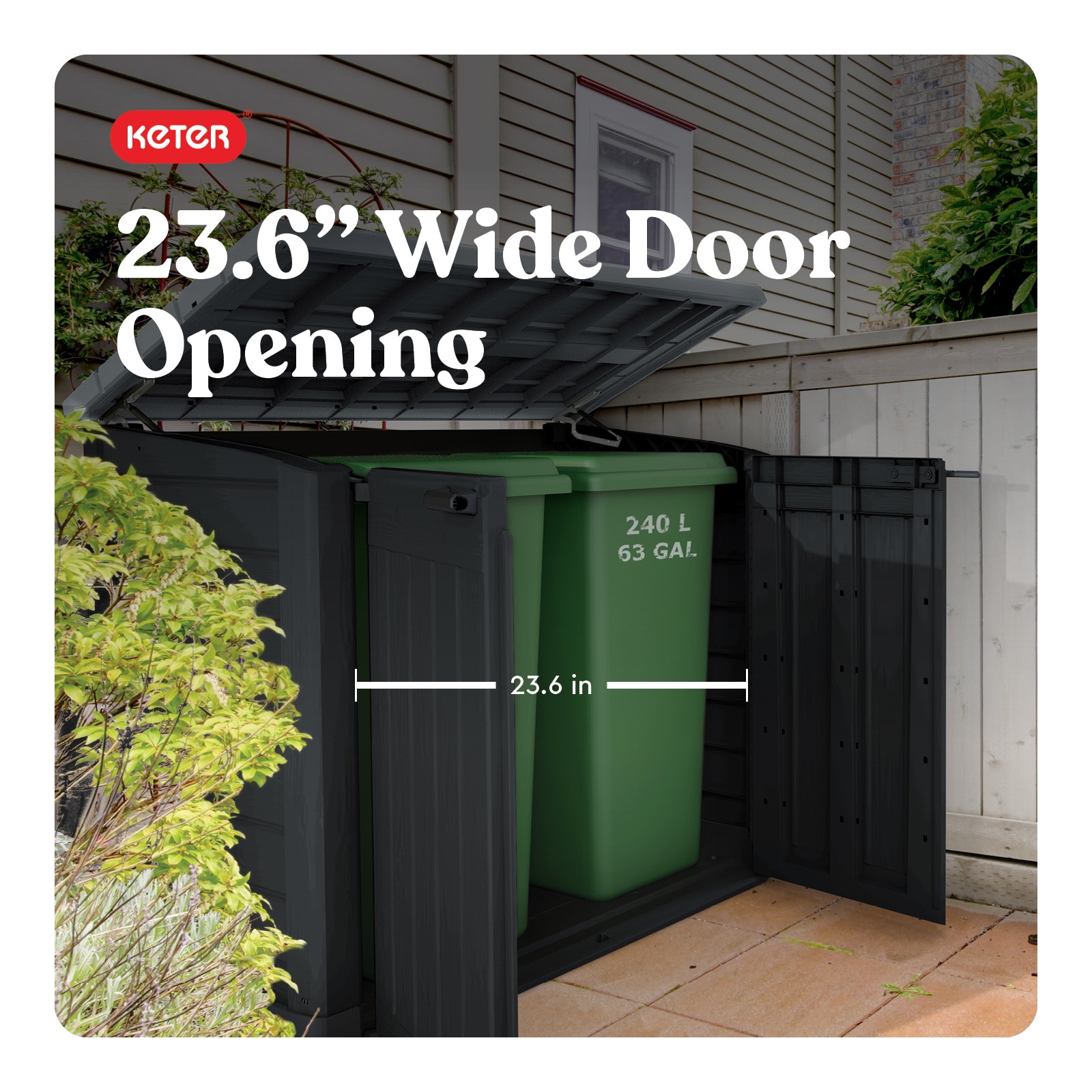 Keter 2.7-ft x 4.8-ft Store It Out Outdoor Black Plastic Resin Storage Shed
