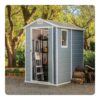 Keter 4-ft x 6-ft Manor Outdoor Gray Gable Roof Plastic Resin Storage Shed