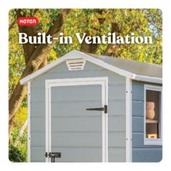 Keter 4-ft x 6-ft Manor Outdoor Gray Gable Roof Plastic Resin Storage Shed