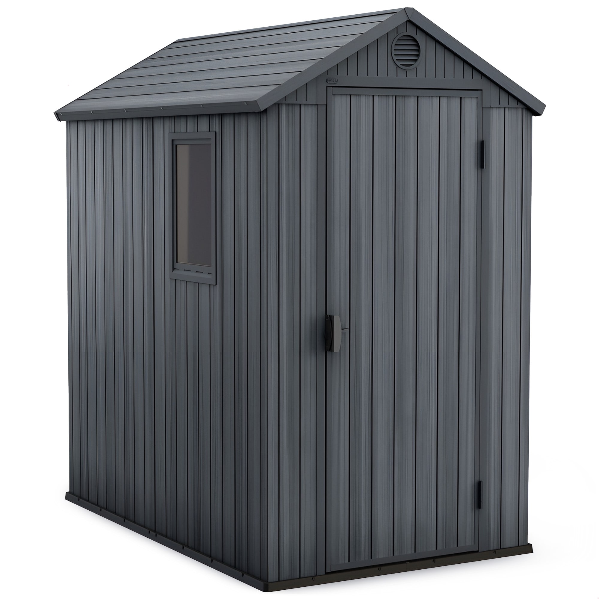 Keter 4-ft x 6-ft Darwin Gray Gable Roof Plastic Resin Storage Shed