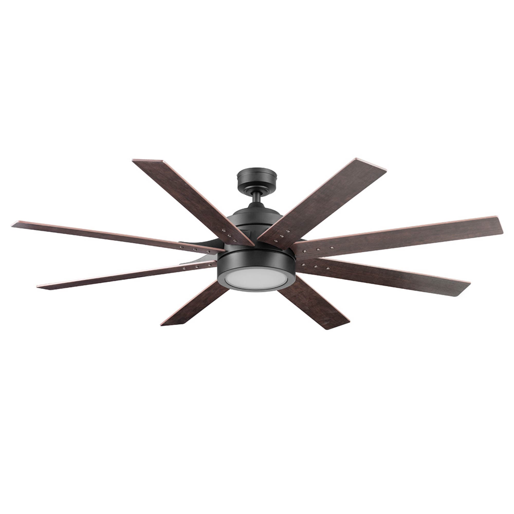 Honeywell Xerxes 62-in Bronze with Rough Pine/Dark Elm Blades Ceiling Fan With Light and Remote Control Included 8 -Blade