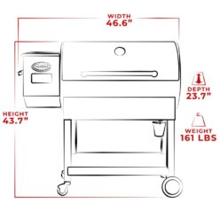 Louisiana Grills Wood Pellet 914-Sq. in Black Pellet Grill