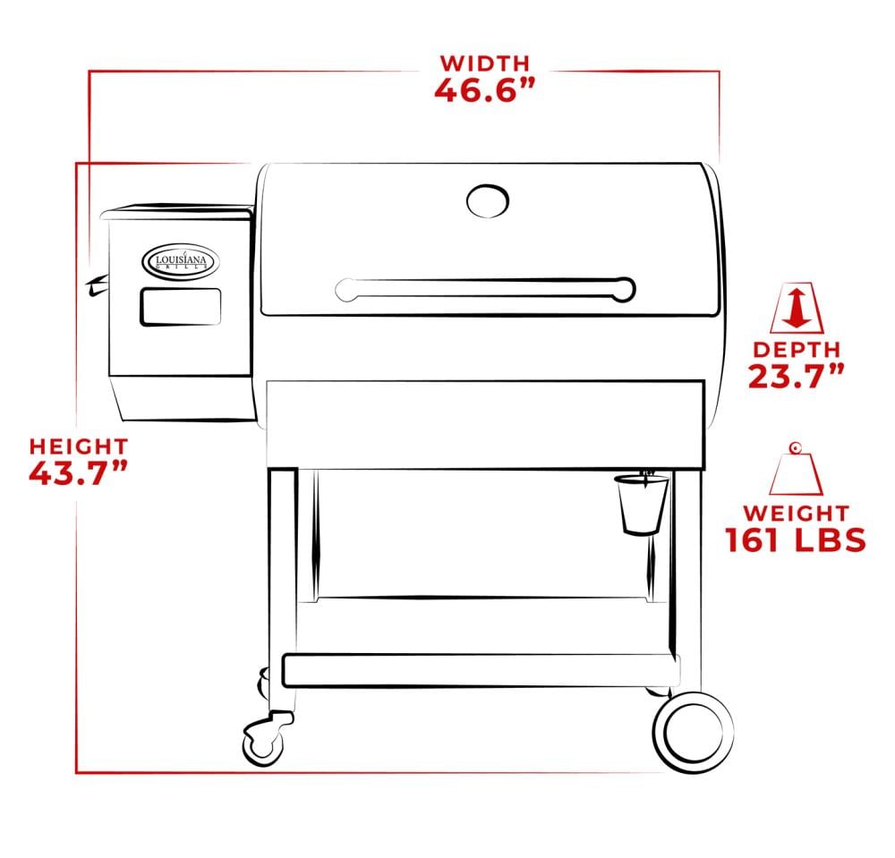 Louisiana Grills Wood Pellet 914-Sq. in Black Pellet Grill