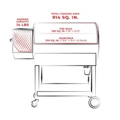 Louisiana Grills Wood Pellet 914-Sq. in Black Pellet Grill