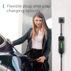 Lectron Tesla NACS Portable Charger Level 1 and Level 2 NEMA 5-15p/14-50p Plug In EV Electric Vehicle Charging Station-up to 40 Amps/ 240-Volts with 16-ft Cable