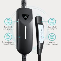 Lectron Tesla NACS Portable Charger Level 1 and Level 2 NEMA 5-15p/14-50p Plug In EV Electric Vehicle Charging Station-up to 40 Amps/ 240-Volts with 16-ft Cable