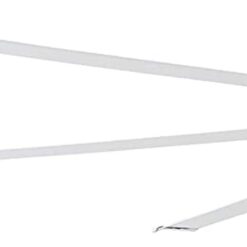 iLIVING 96-in Matte White with Matte Blades Propeller Ceiling Fan Without Light and Remote Control Included 9 -Blade