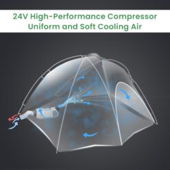 waykar 24-Volt Vented Small Room Portable Air Conditioner