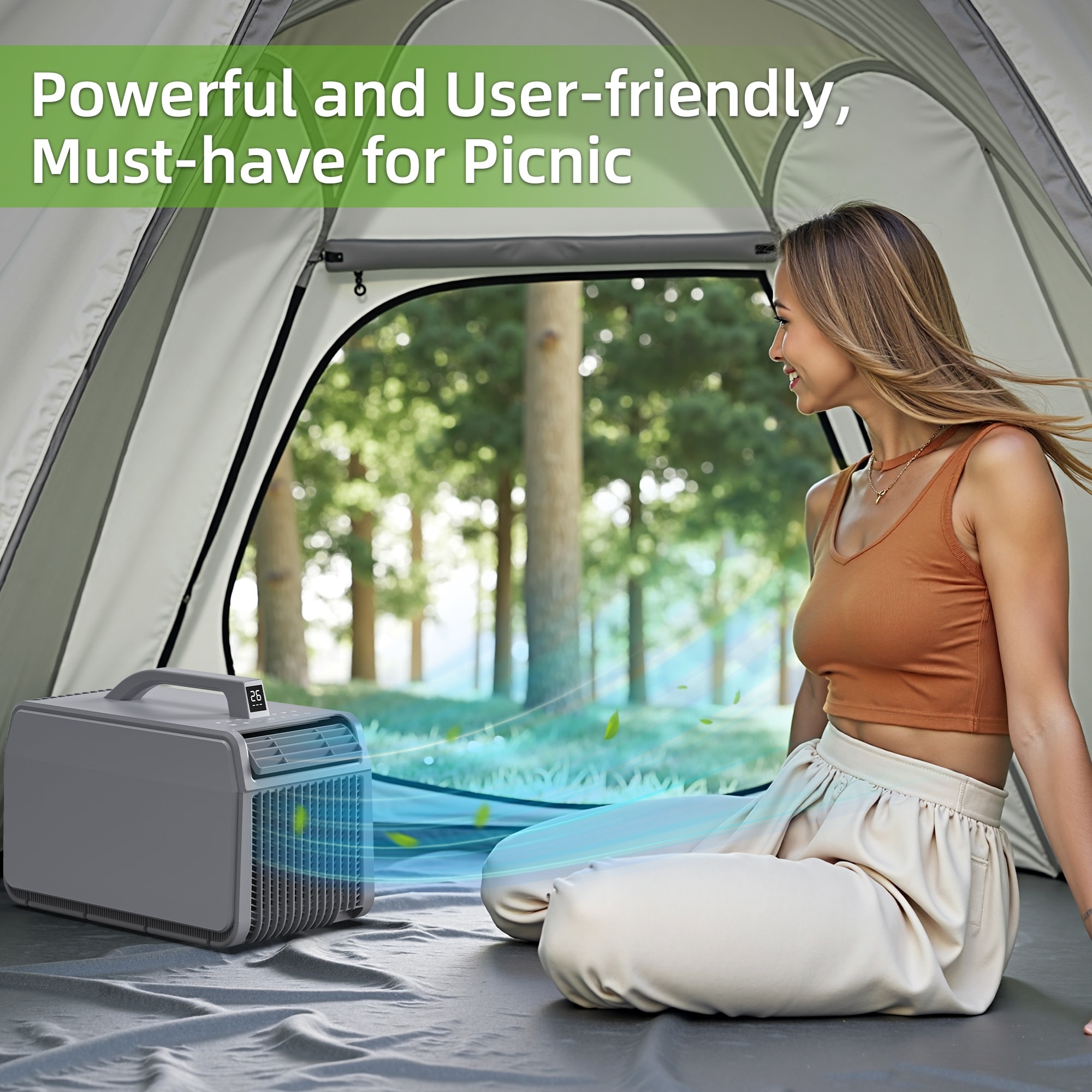 Elexnux 5500 BTU (DOE) 110-Volt Vented Small Room Portable Air Conditioner with Heater, Remote Included