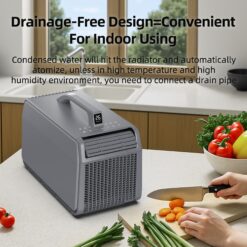 Elexnux 5500 BTU (DOE) 110-Volt Vented Small Room Portable Air Conditioner with Heater, Remote Included