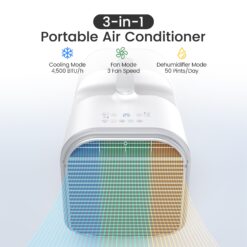 waykar 4500 BTU 3-in-1 Portable Air Conditioner with Dehumidifier for Tent