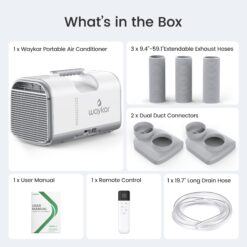 waykar 4500 BTU 3-in-1 Portable Air Conditioner with Dehumidifier for Tent