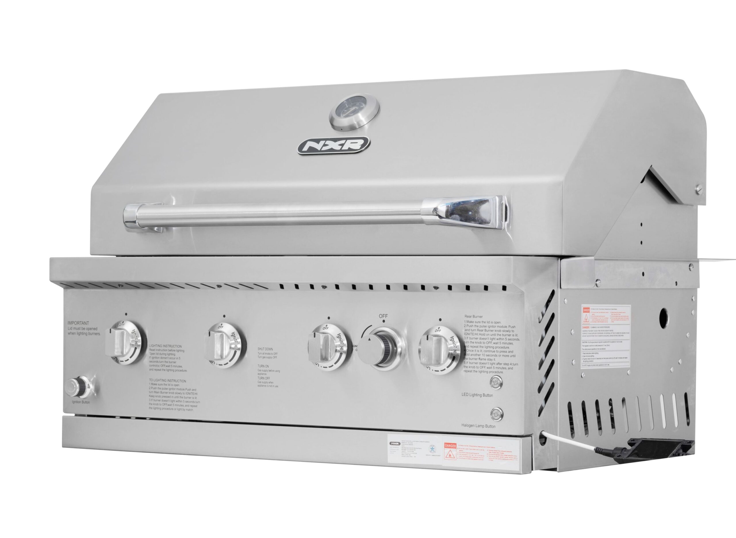 NXR Ls Stainless Steel 31-in W 4 -Burner Gas grill with Infrared Burner