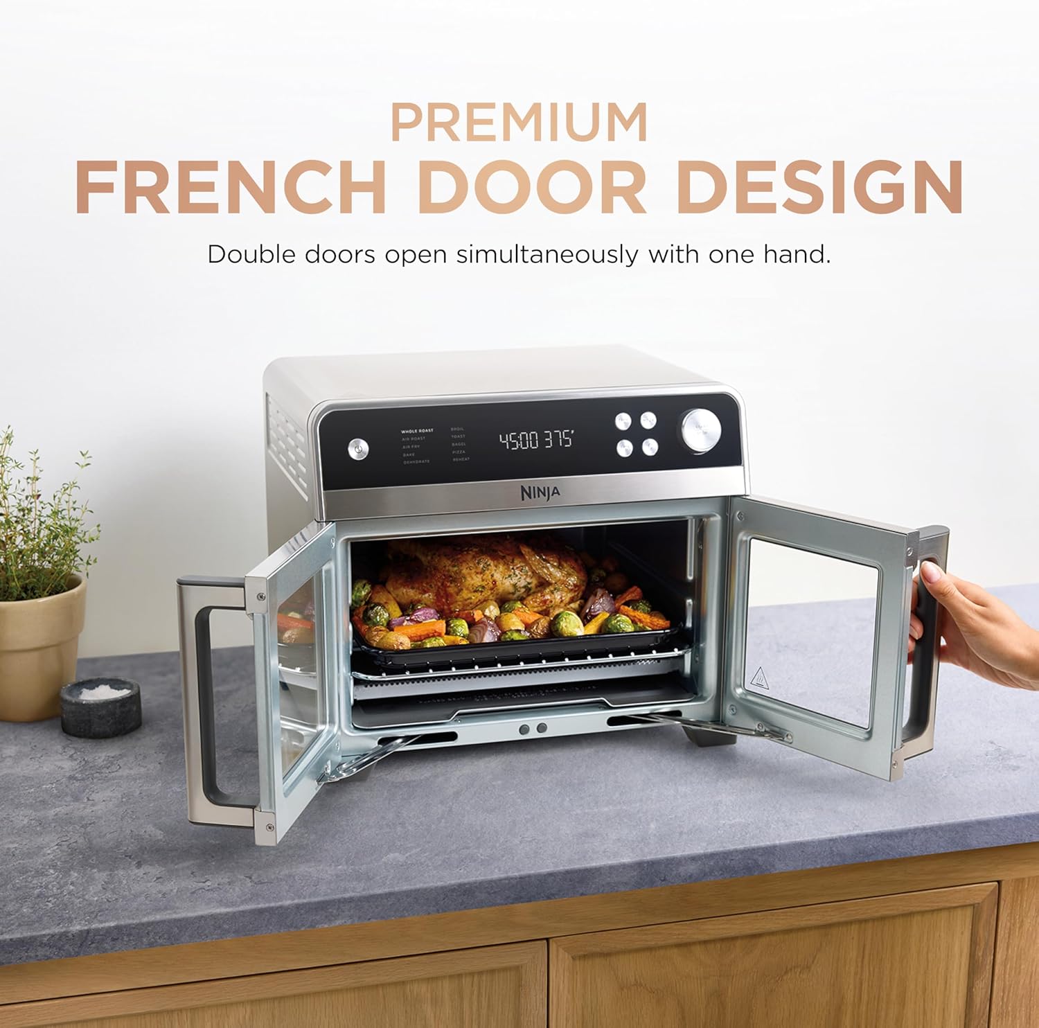 Ninja French Door Premier Air fry Oven, 10-in-1 functions, 20.3-qt capacity, FO101