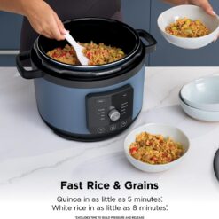 Ninja HyperHeat 9-in-1 6.5-qt Pressure Cooker, Powerful 1200-Watt, Blue Macaron, PC201