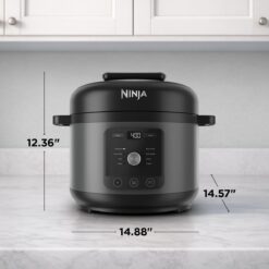 Ninja HyperHeat 9-in-1 6.5-qt Pressure Cooker, Powerful 1200-Watt, Grey, PC201GY